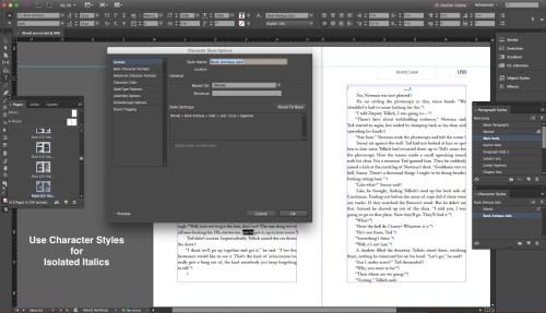 Character Styles new