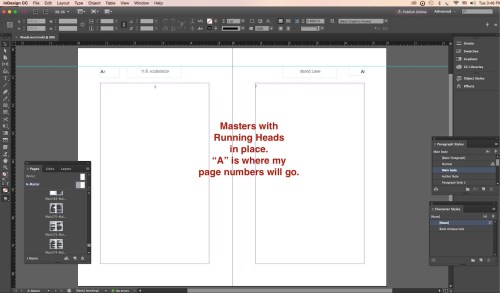 Masters with running heads
